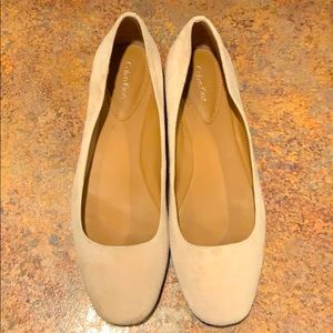 Barely Worn Cream Colored Calvin Klein Flats
